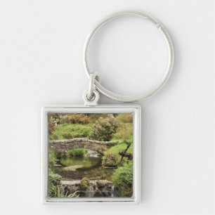 Old Stone Bridge Over A Stream In Dartmoor Park Key Ring