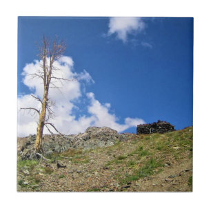 Old Stone Cabin at Gaylor Lakes, Tioga Pass, CA Ceramic Tile