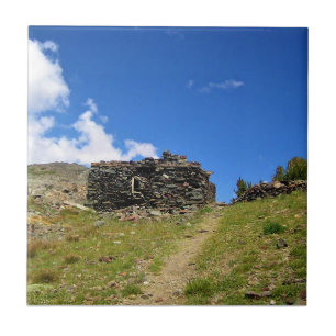 Old Stone Cabin at Gaylor Lakes, Tioga Pass, CA Ceramic Tile