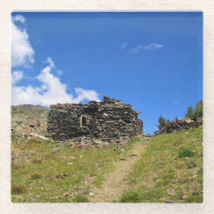 Old Stone Cabin at Gaylor Lakes, Tioga Pass, CA Glass Coaster