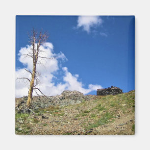 Old Stone Cabin at Gaylor Lakes, Tioga Pass, CA Magnet
