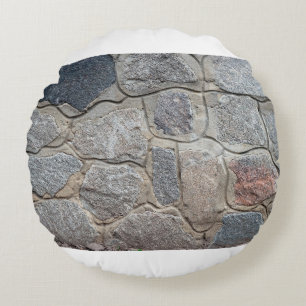 Old stone masonry textureabstract, architecture, h round cushion