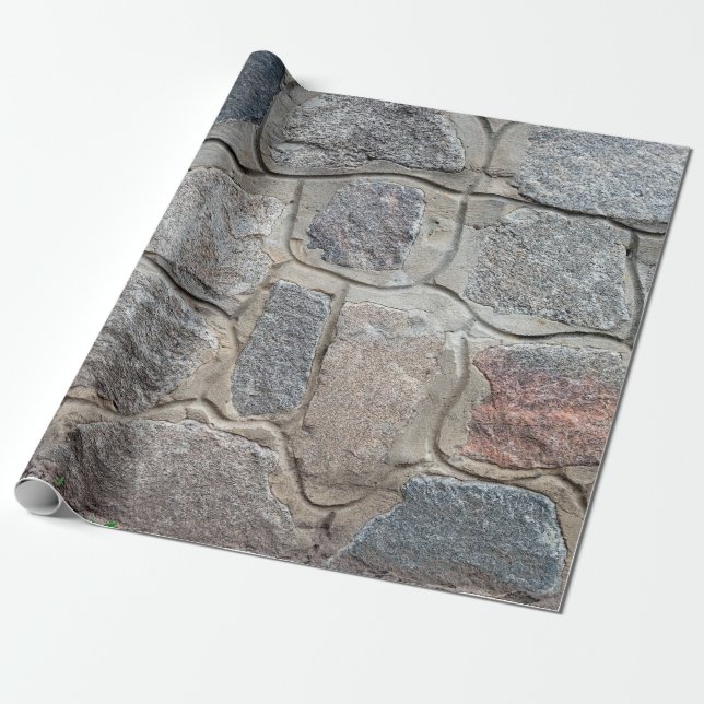 Old stone masonry textureabstract, architecture, h wrapping paper (Unrolled)