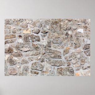 Old stone wall at belgrade fortress, belgrade ser poster