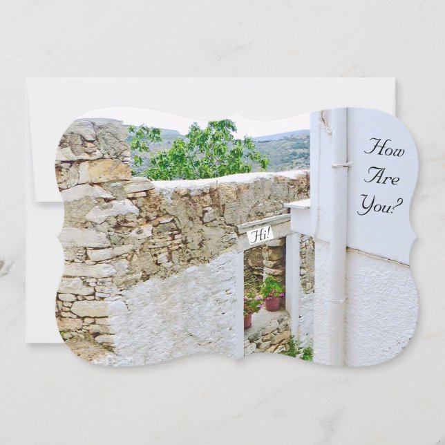 "OLD STONE WALL/HI ; HOW ARE YOU?" (Front)