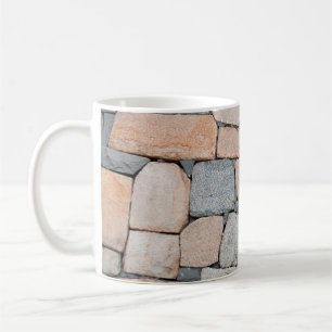 Old stone wall of ancient castle. abstract,ancient coffee mug