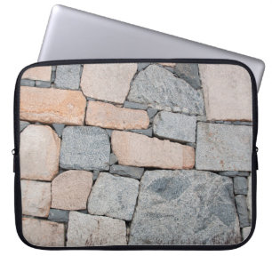 Old stone wall of ancient castle. abstract,ancient laptop sleeve