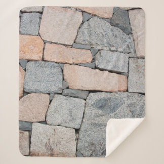 Old stone wall of ancient castle. abstract,ancient sherpa blanket