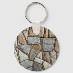 Old stone wall structure key ring