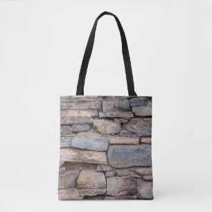 Old stone wall texture backgroundabstract, antique tote bag