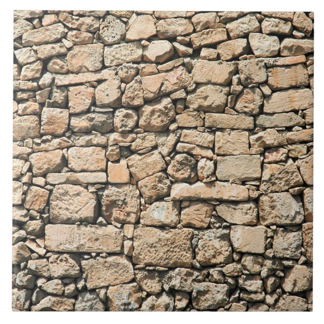 Old stone wall texture ceramic tile (Front)