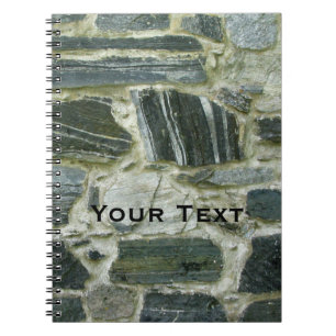Old Stone Wall with Text Notebook
