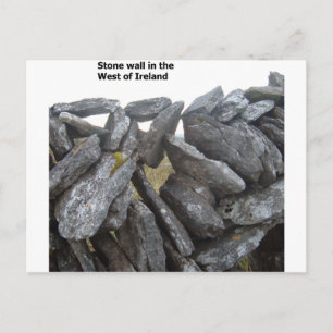 Old stone walls in Ireland Postcard