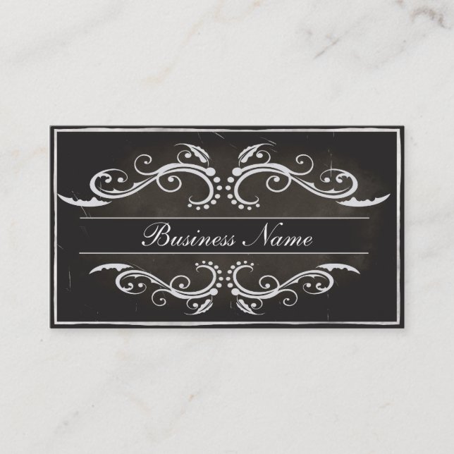 Old style Business Card 2 sides Template (Front)