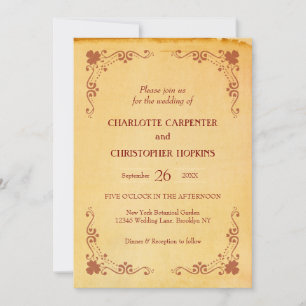 Old style Charming Wedding Invitation