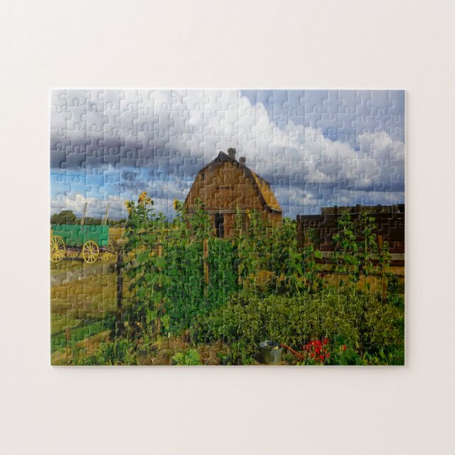 Old Style Country Barn Wyoming. Jigsaw Puzzle (Horizontal)