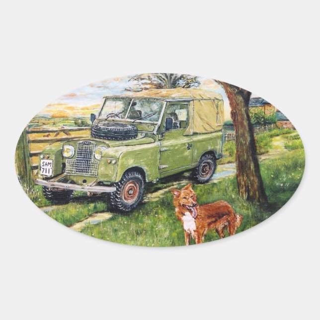 Old style Land Rover Sticker "FARM" Design (Front)