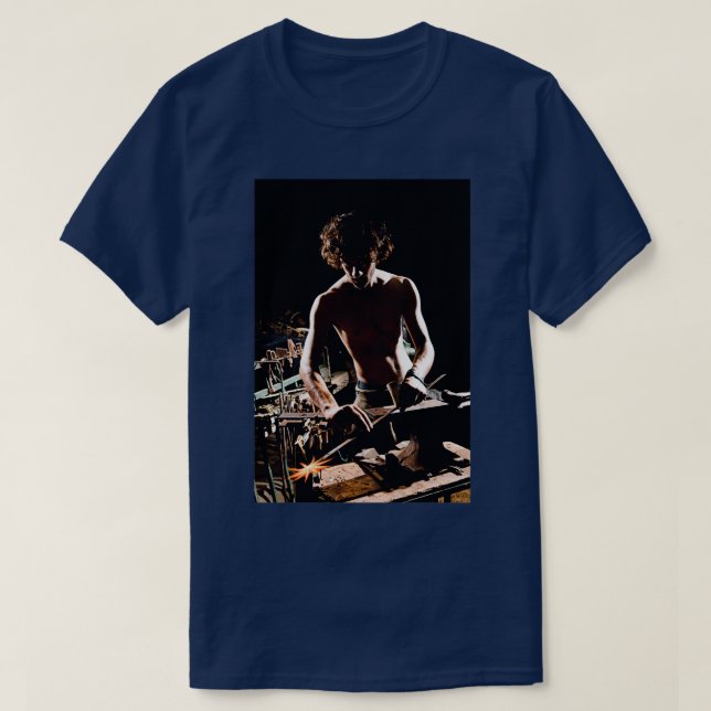Old style manual labour Blacksmith T T-Shirt (Design Front)