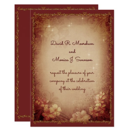 Old Style Wedding Card