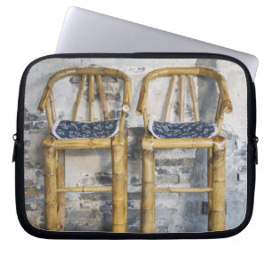 Old styled bamboo chairs, Xitang, Zhejiang, Laptop Sleeve