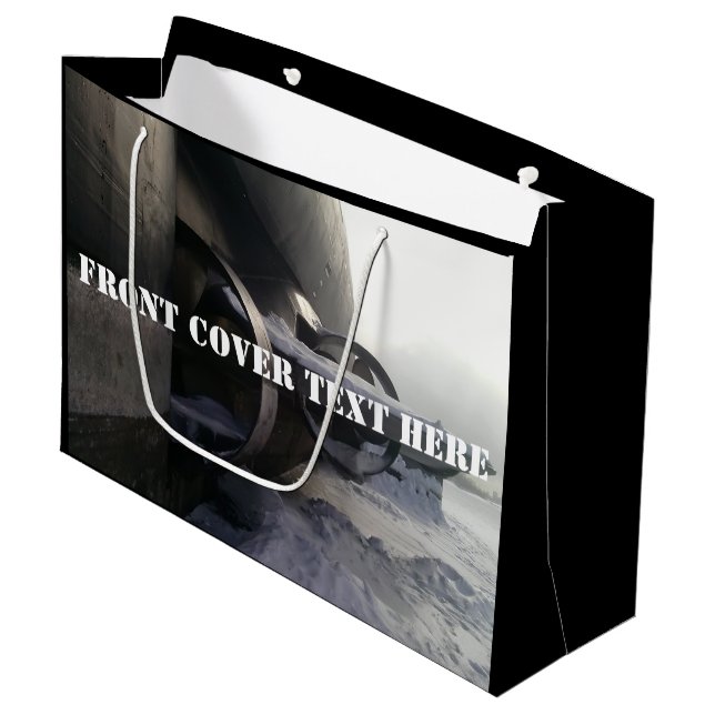 Old Submarine Large Gift Bag (Front Angled)