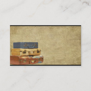 Old Suitcases- Travelling- Prim Biz Cards
