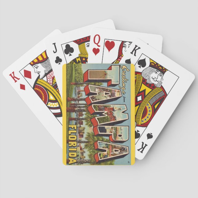 Old Tampa Florida Greeting Playing Cards (Back)