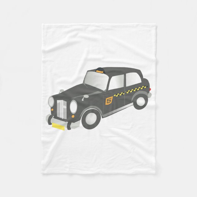 Old Taxi Fleece Blanket (Front)