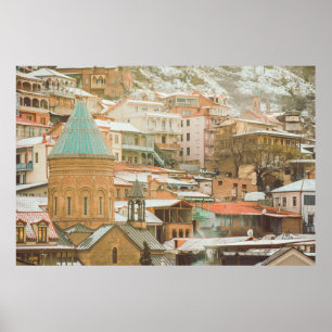 Old Tbilisi historical buildings. Caucasus Travel  Poster
