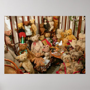 Old Teddy Bears Collection Poster