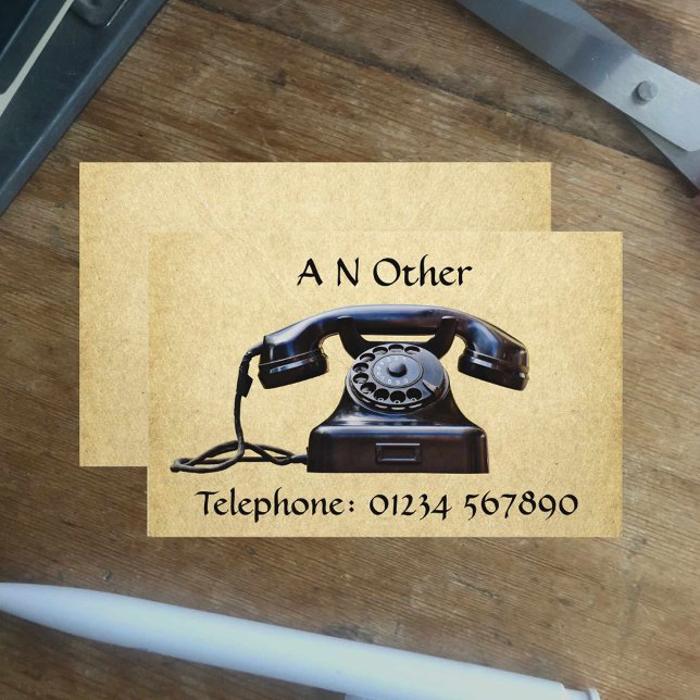 Old Telephone Image Business Card (Creator Uploaded)