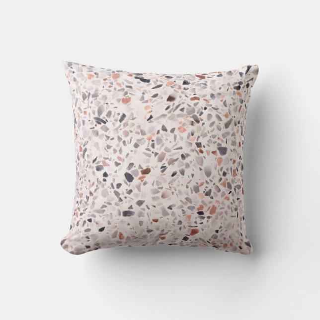 Old terrazzo texture, hamper pattern. cushion (Front)