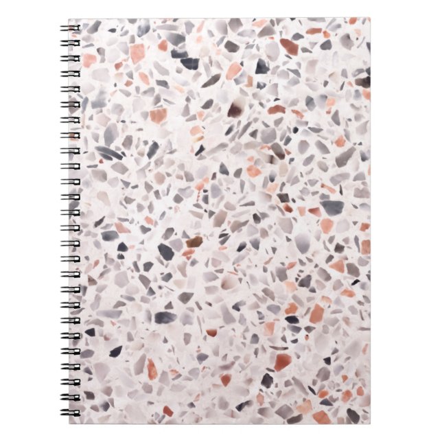 Old terrazzo texture, hamper pattern. notebook (Front)