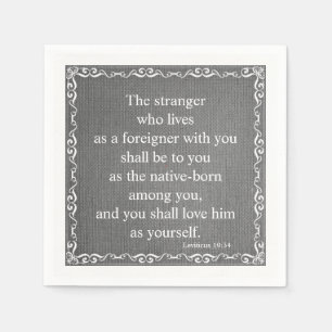 Old Testament Bible Scripture Quote – Leviticus 19 Napkin