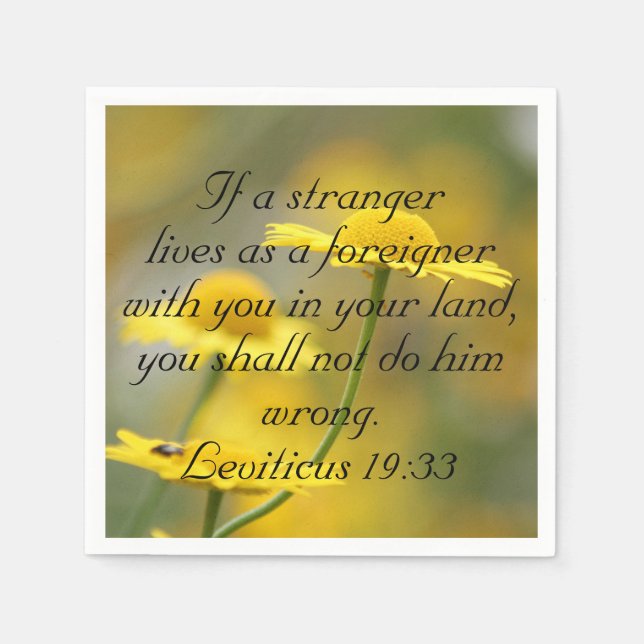 Old Testament Bible Scripture Quote – Leviticus 19 Napkin (Front)