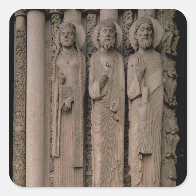 Old Testament figures, from the north embrasures o Square Sticker (Front)