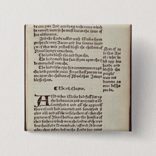 Old Testament text page 15 Cm Square Badge