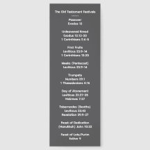 Old Testaments Sacrifices and Festivals Bookmark