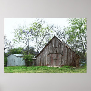 Old Texas Barn and Shed Poster