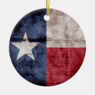Old Texas Flag Ceramic Ornament