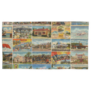 Old Texas Postcards Pillowcase