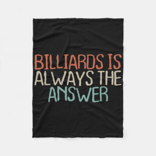 Old Text Shirt Vintage Billiards Is Always The Fleece Blanket