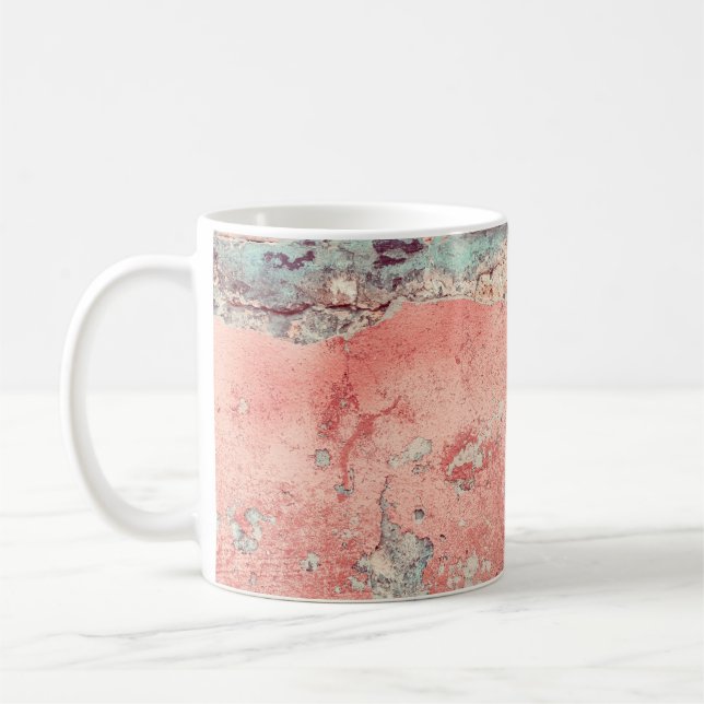 Old textured concrete wall with natural defects. S Coffee Mug (Left)