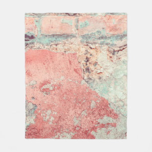Old textured concrete wall with natural defects. S Fleece Blanket