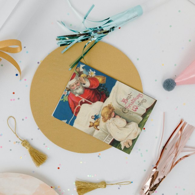 Old Themed Santa Toys Boy Christmas Season  Holiday Card (Creator Uploaded)