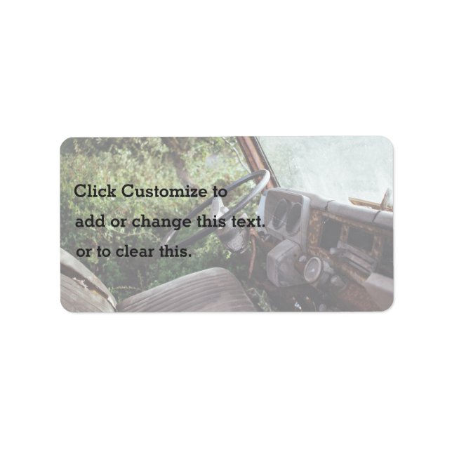 Old Themed, View From Inside Of Truck With Torn Se Label (Front)