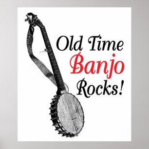 Old Time Banjo Poster