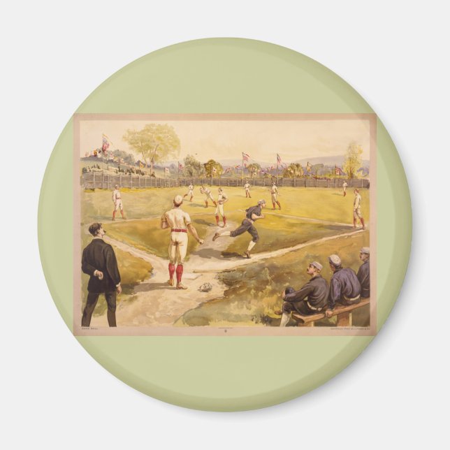 Old Time Base Ball Magnet (Front)