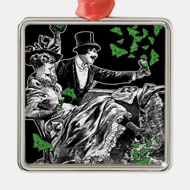 Old Time Carousing Metal Tree Decoration (Front)