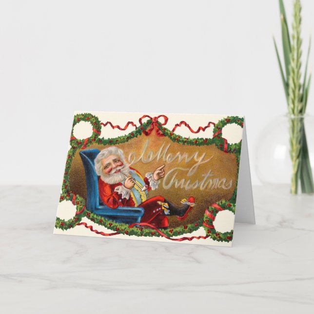 Old Time Christmas Card Santa (Front)